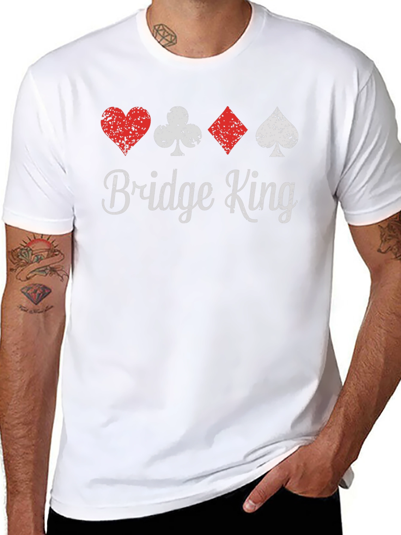 Bridge King Playing Card Suit T-Shirt