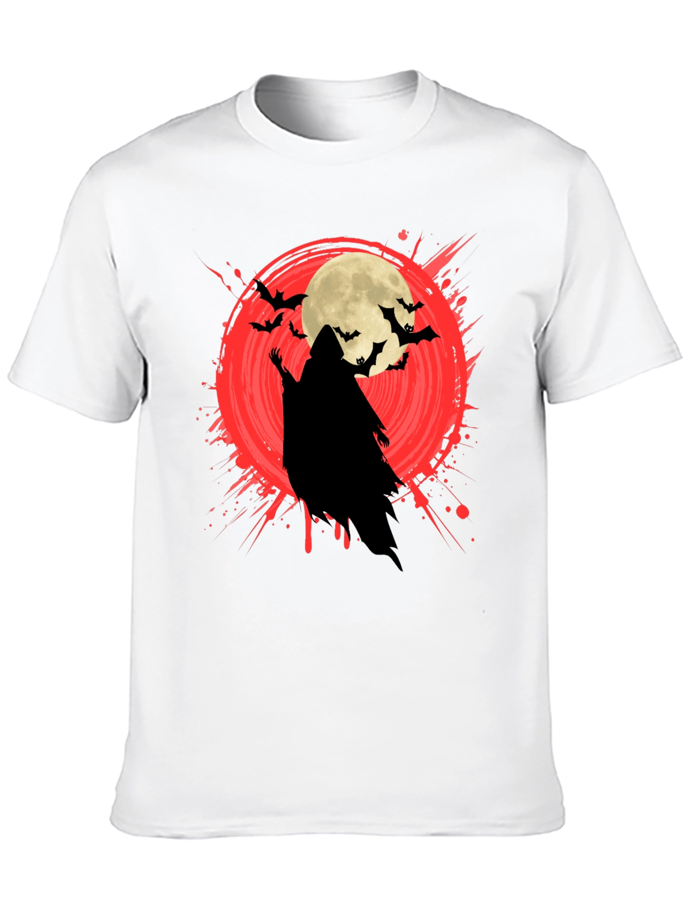 Halloween Grim Reaper Moon Bat T-Shirt