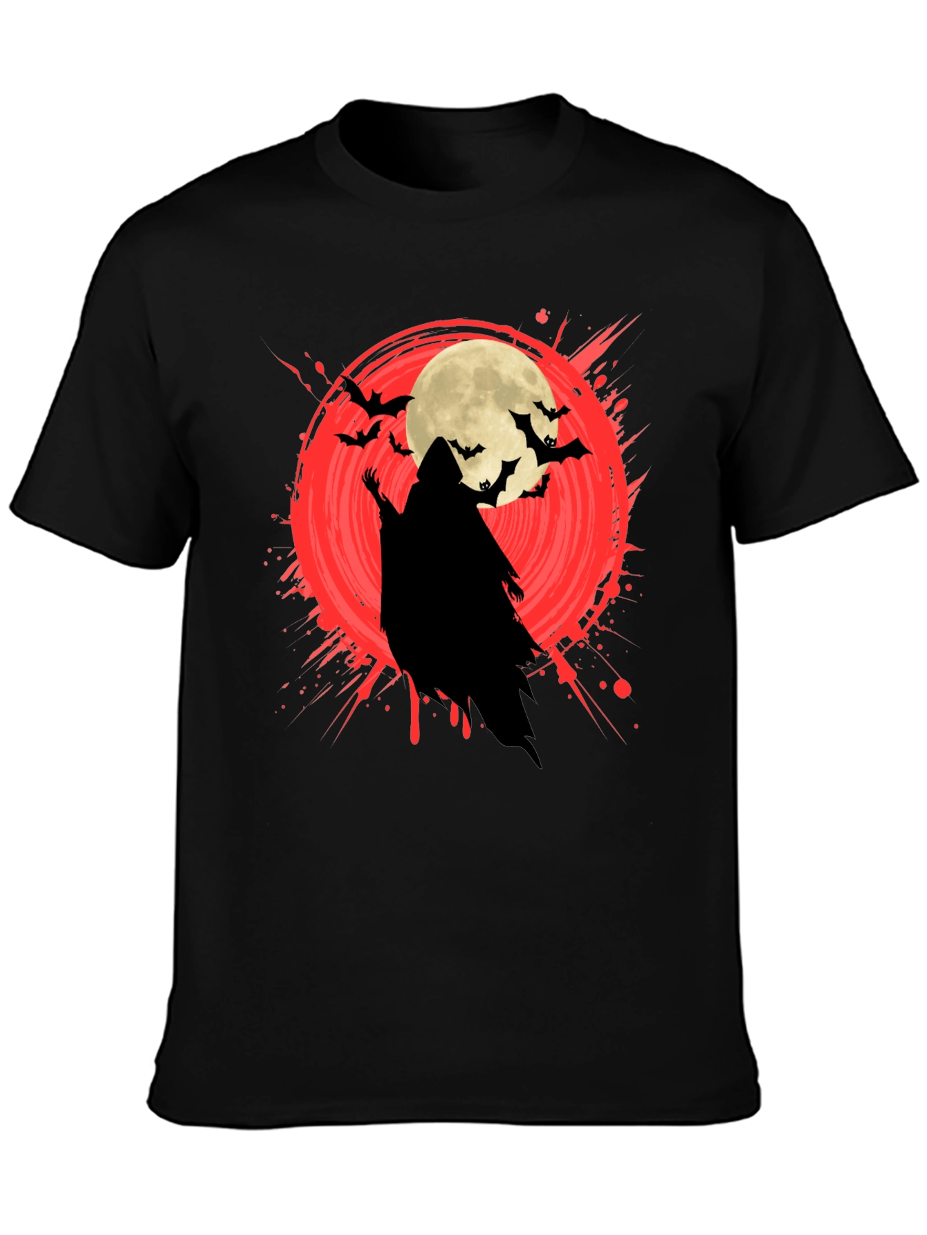 Halloween Grim Reaper Moon Bat T-Shirt