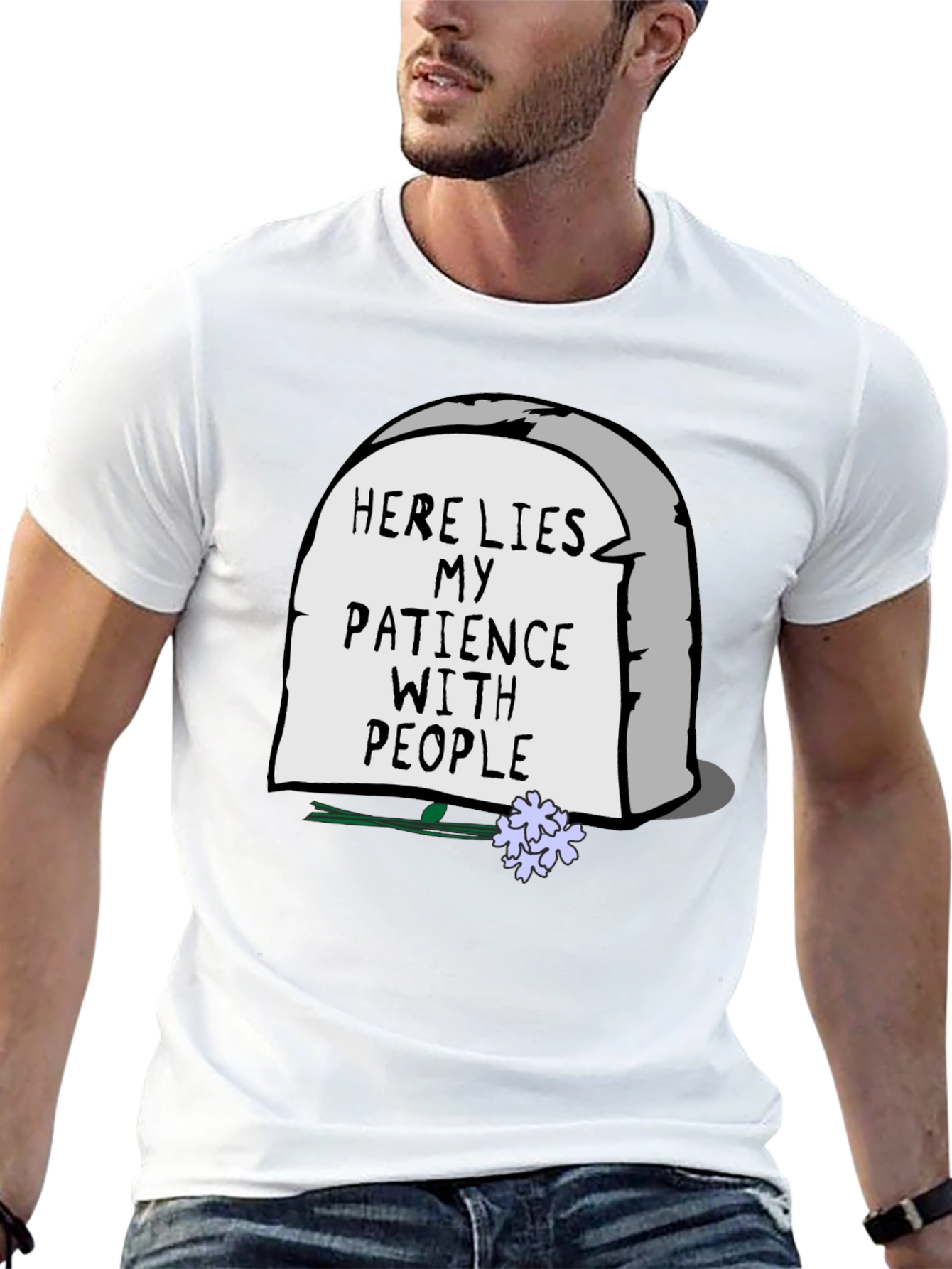 Here Lies My Patience T-Shirt - Sarcastic Graphic Tee