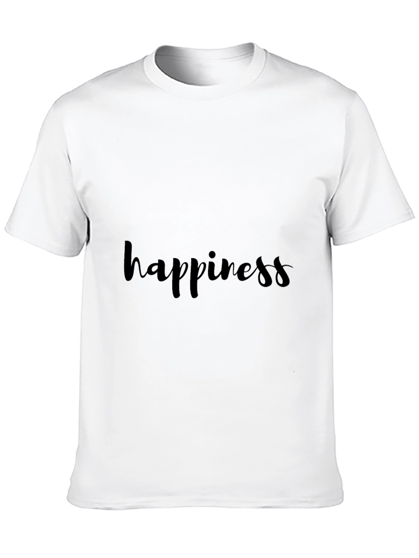Happiness T-Shirt - Black Crew Neck Tee