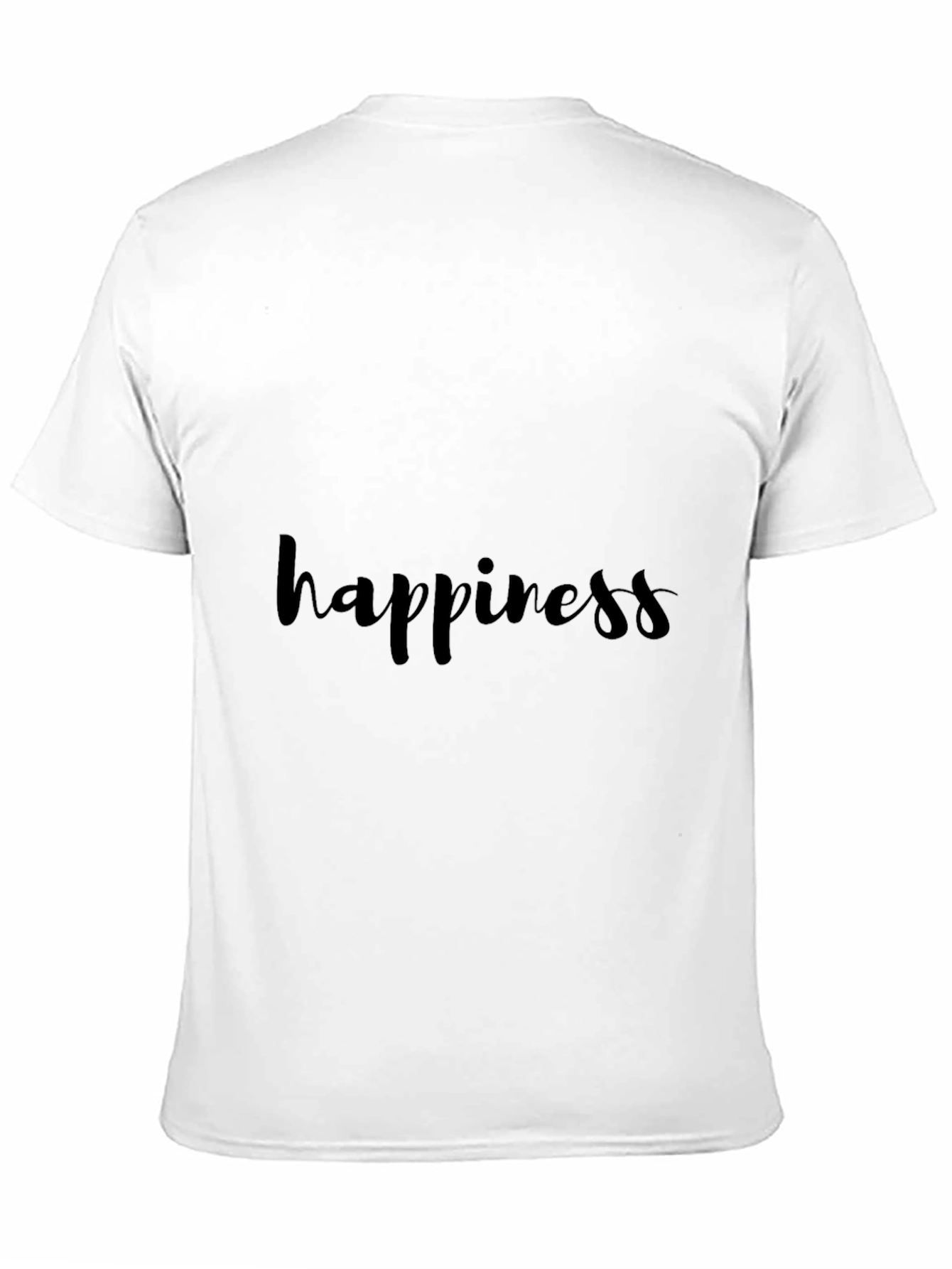 Happiness T-Shirt - Black Crew Neck Tee