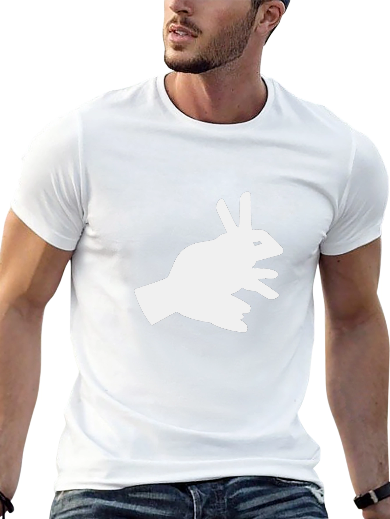 Shadow Rabbit Tee - Fun Hand Puppet T-Shirt