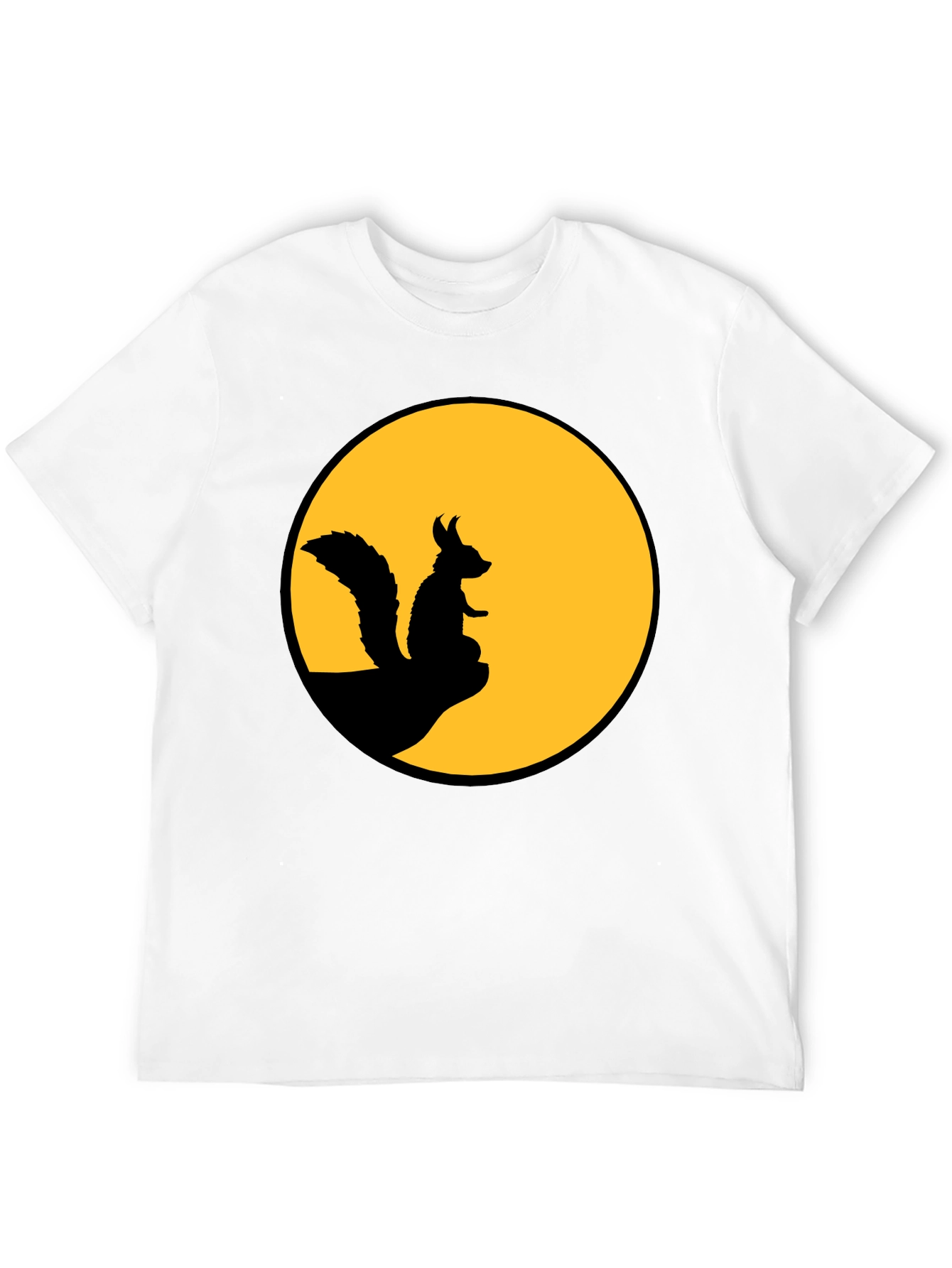 Squirrel Silhouette T-Shirt - Moon Graphic Tee