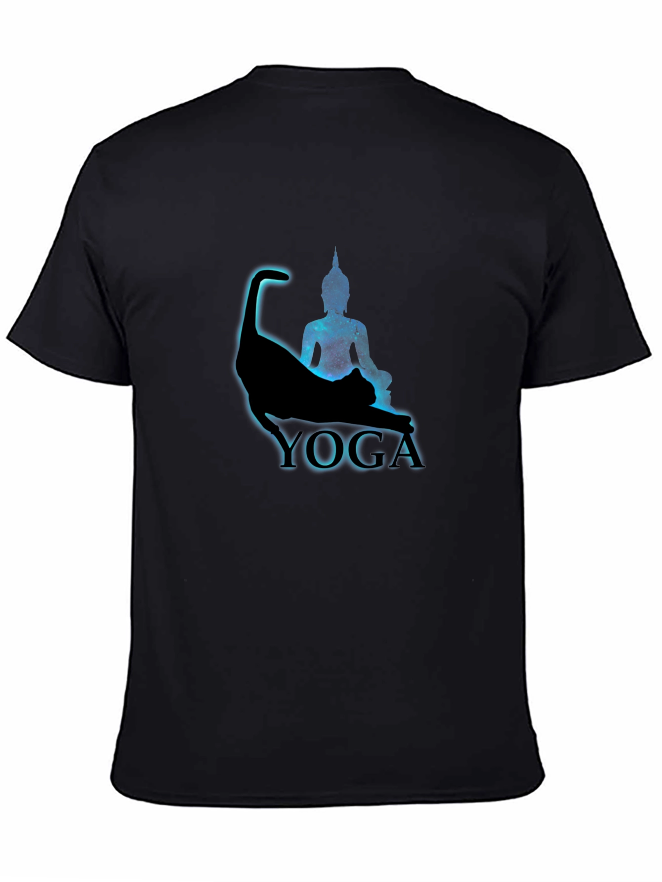 Yoga Cat & Buddha T-Shirt - Meditate in Style!