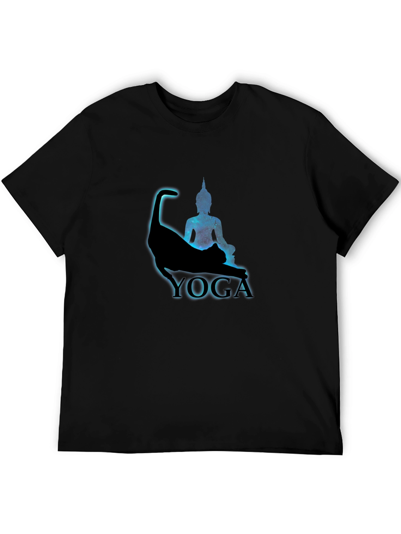 Yoga Cat & Buddha T-Shirt - Meditate in Style!