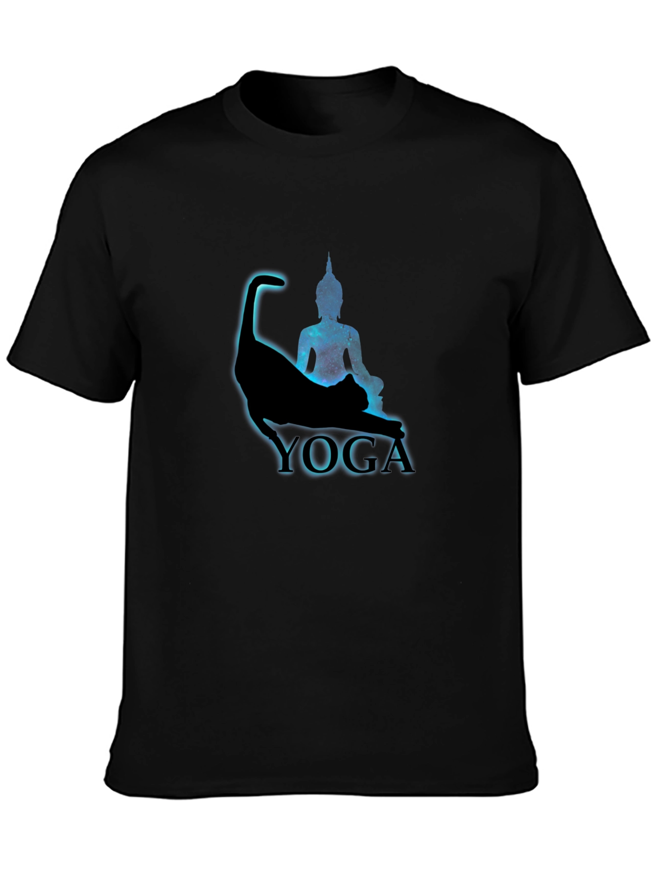 Yoga Cat & Buddha T-Shirt - Meditate in Style!