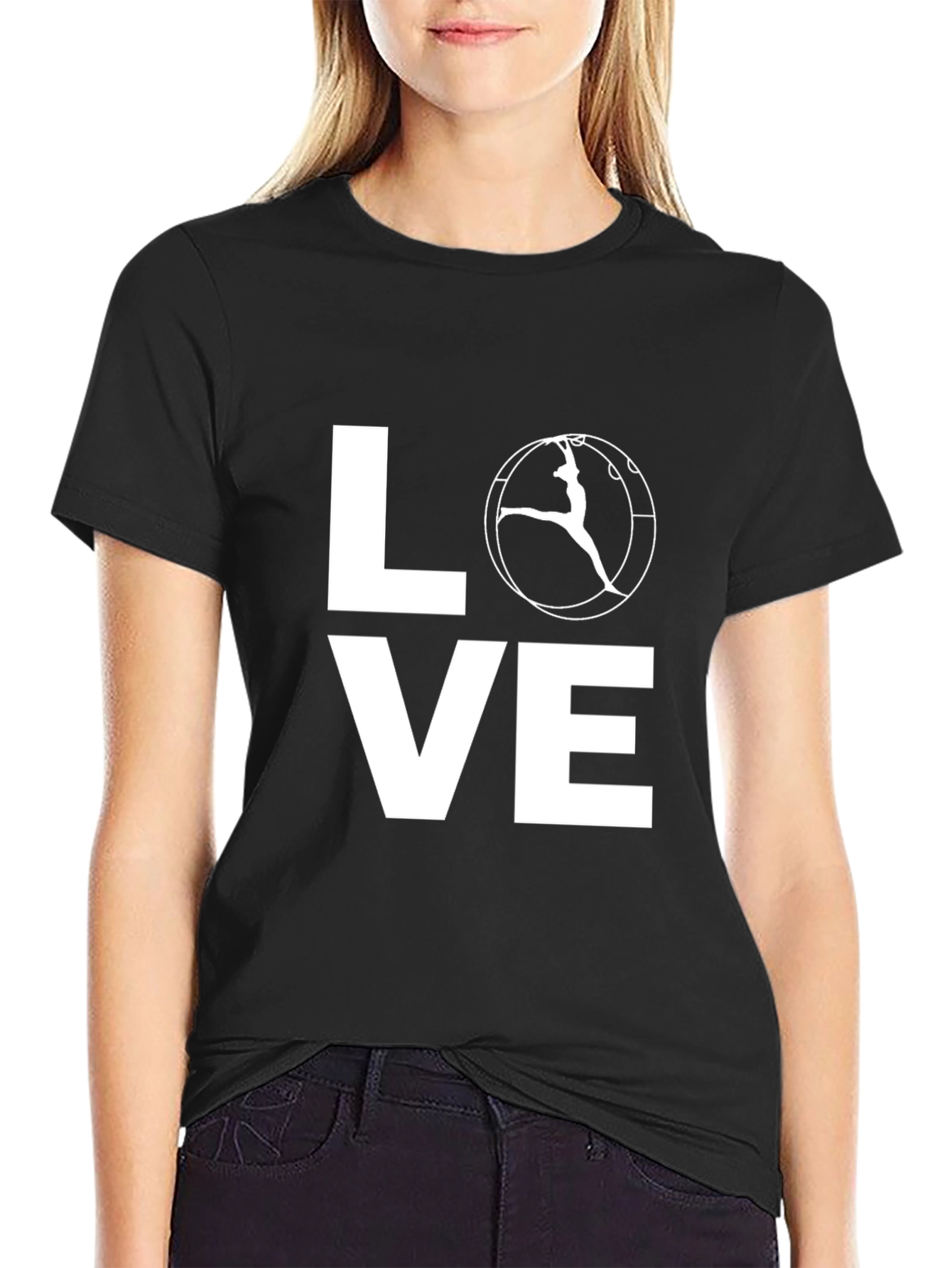 Love Gymnastics T-Shirt | Black Cotton Tee