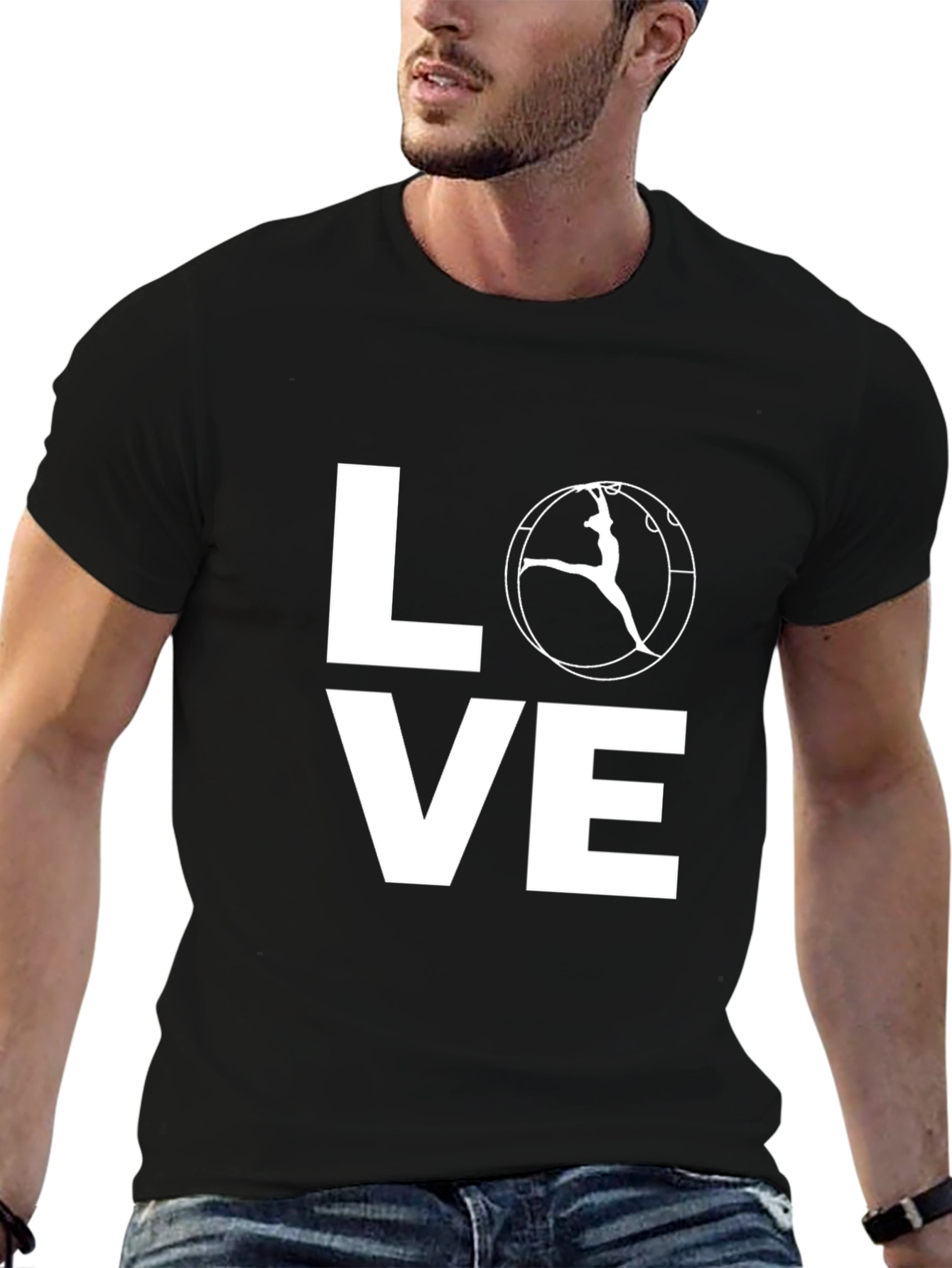 Love Gymnastics T-Shirt | Black Cotton Tee