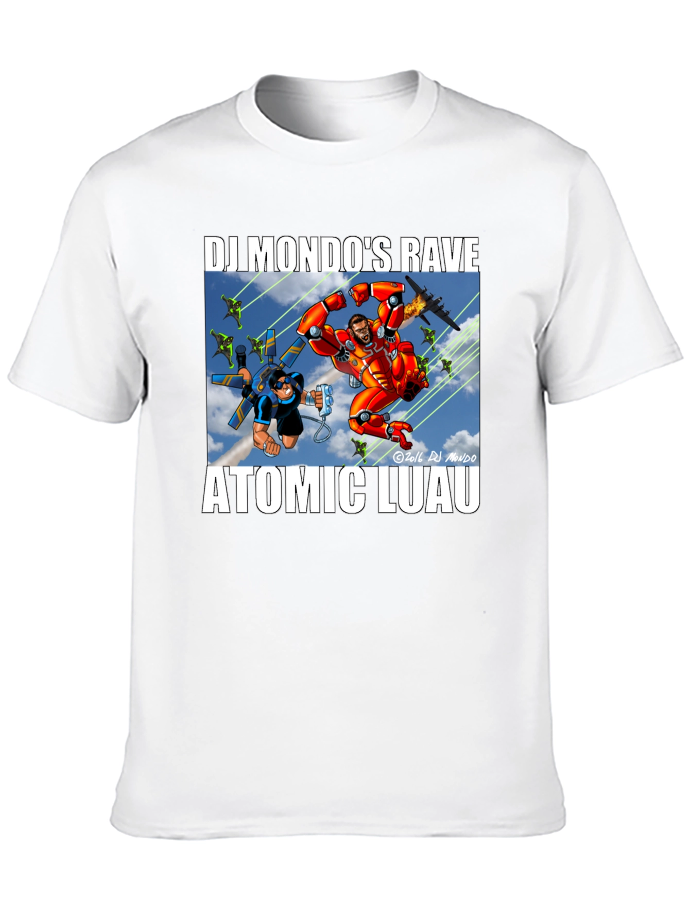 DJ Mondos Rave Atomic Luau Black T-Shirt