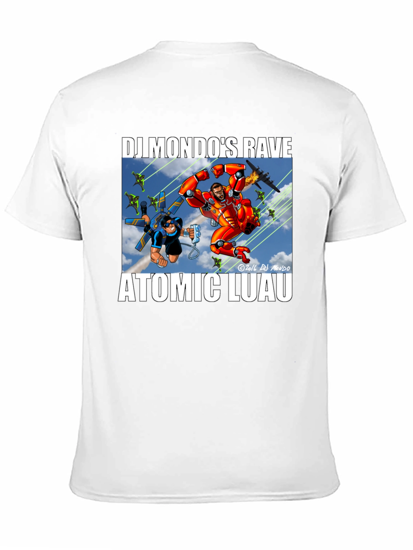 DJ Mondos Rave Atomic Luau Black T-Shirt