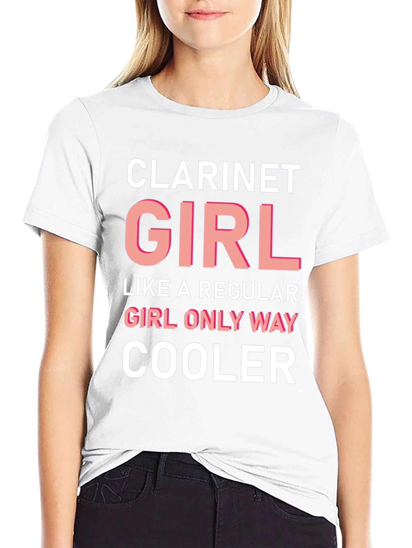 Clarinet Girl T-Shirt - Cool Music Tee