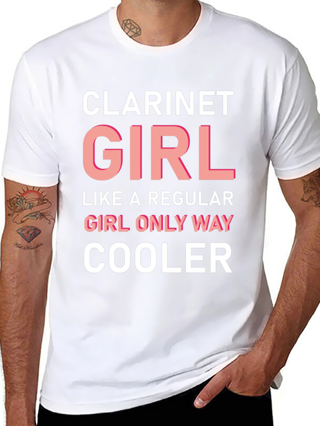 Clarinet Girl T-Shirt - Cool Music Tee