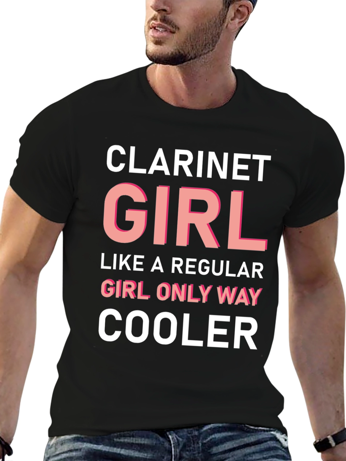 Clarinet Girl T-Shirt - Cool Music Tee
