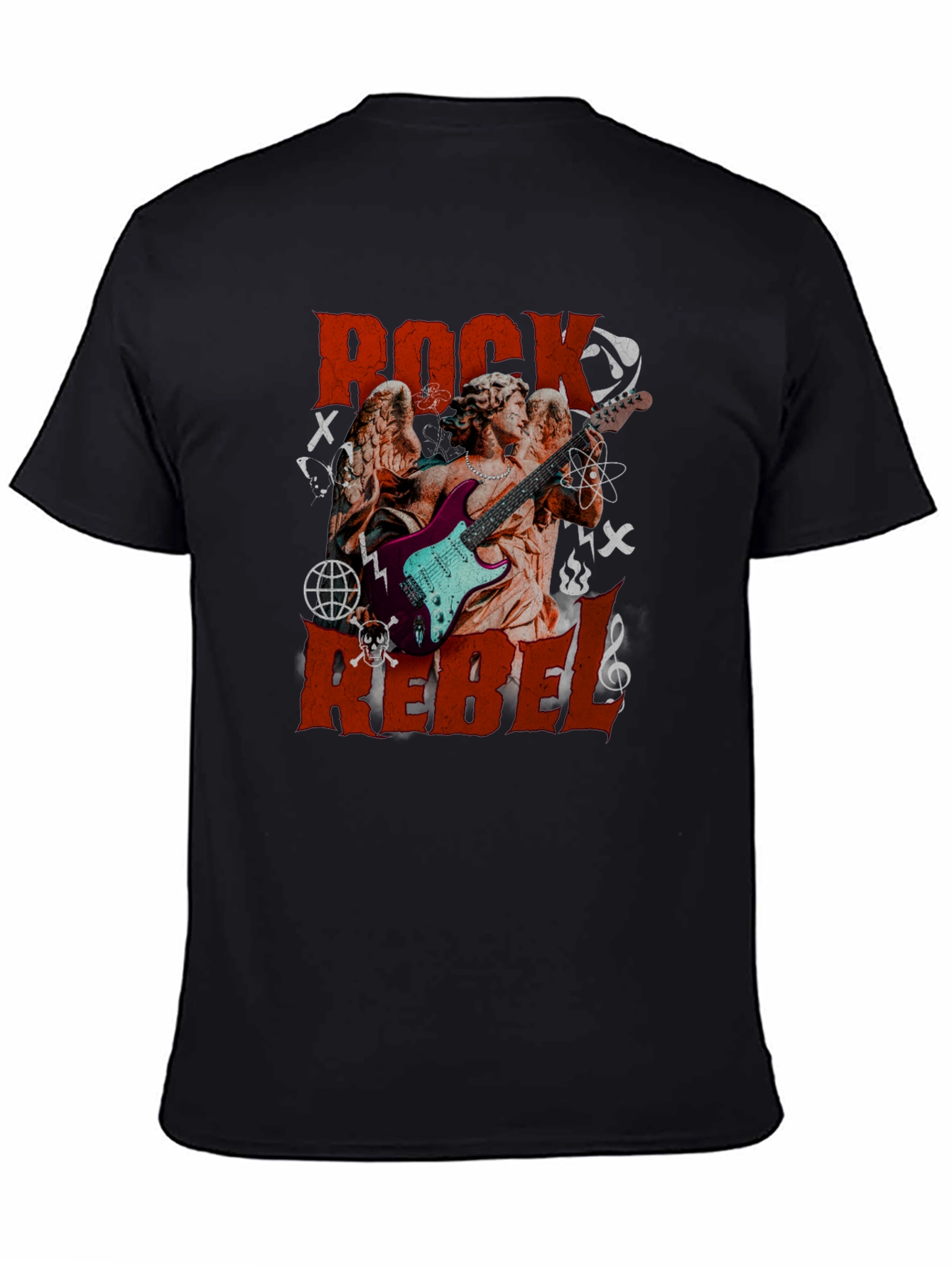 Rock Rebel Graphic Tee - Angel Guitarist