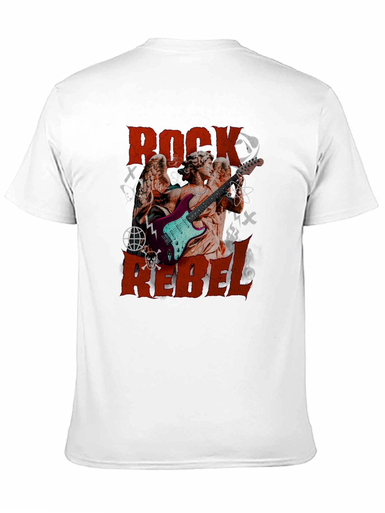 Rock Rebel Graphic Tee - Angel Guitarist