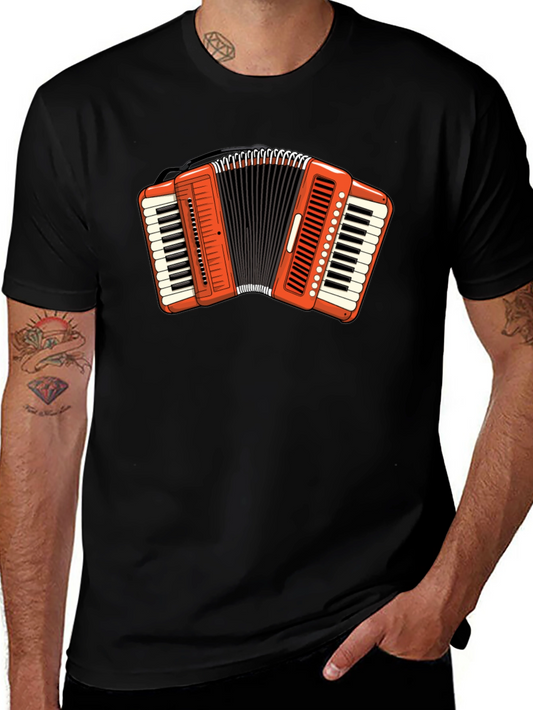 Accordion Graphic Tee - Musical Instrument T-Shirt