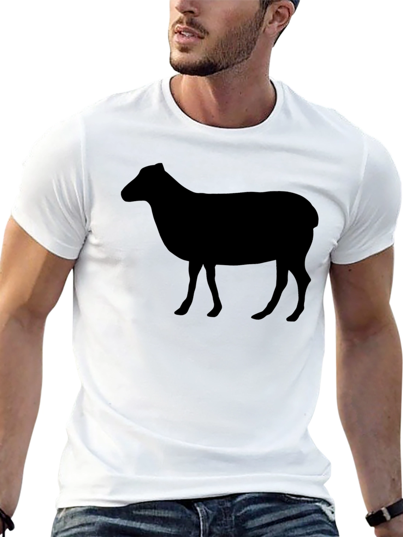 Black Sheep Silhouette T-Shirt - Crew Neck