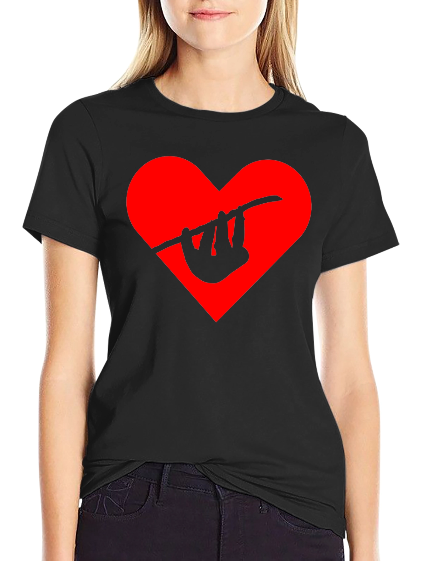 Sloth Heart Graphic Tee - Hang in There!