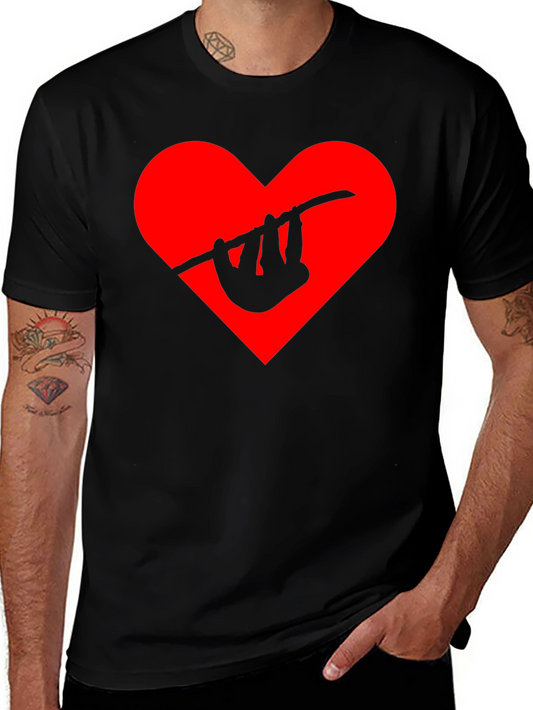 Sloth Heart Graphic Tee - Hang in There!