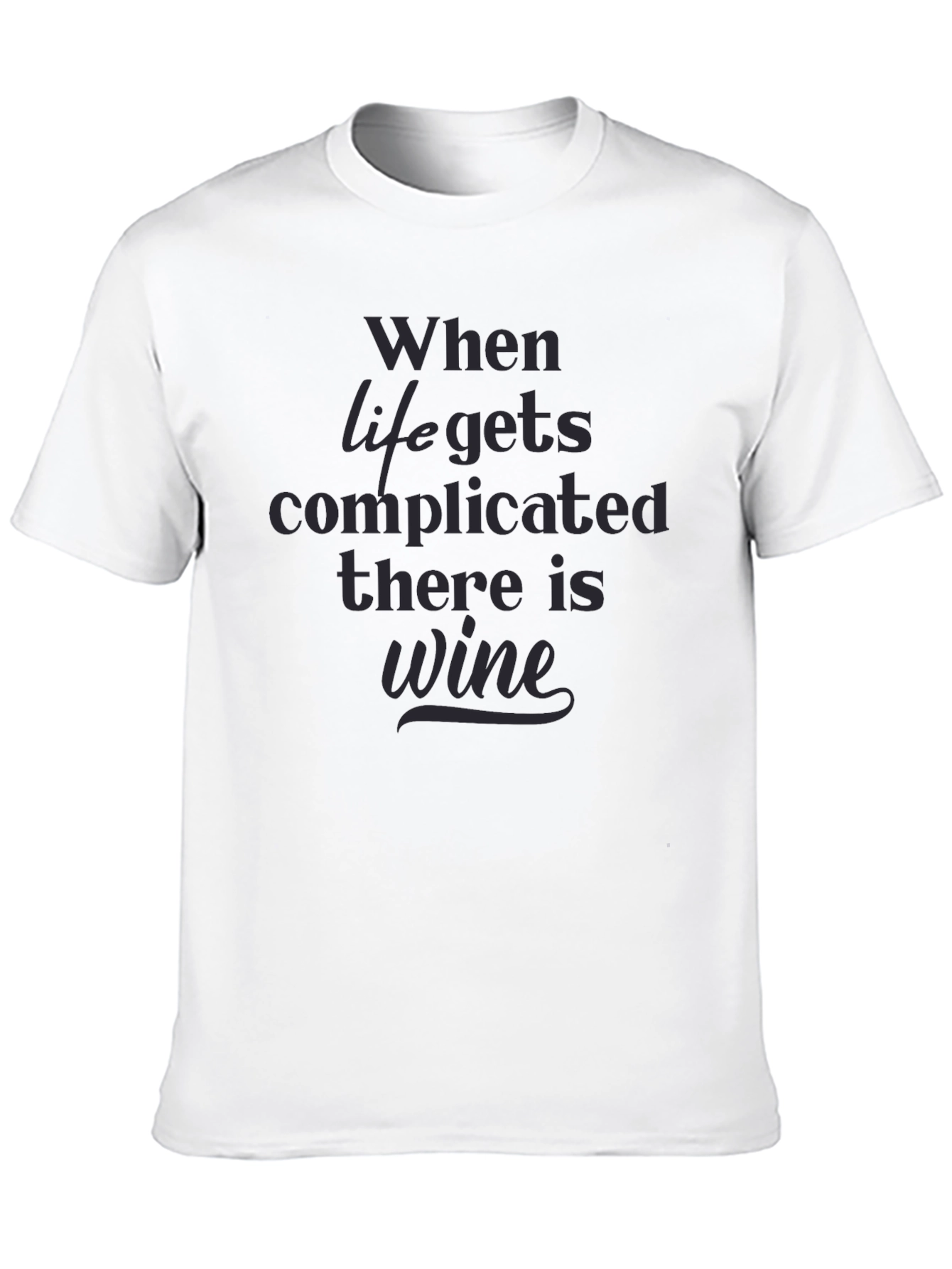 Complicated Life Wine Black Graphic Tee