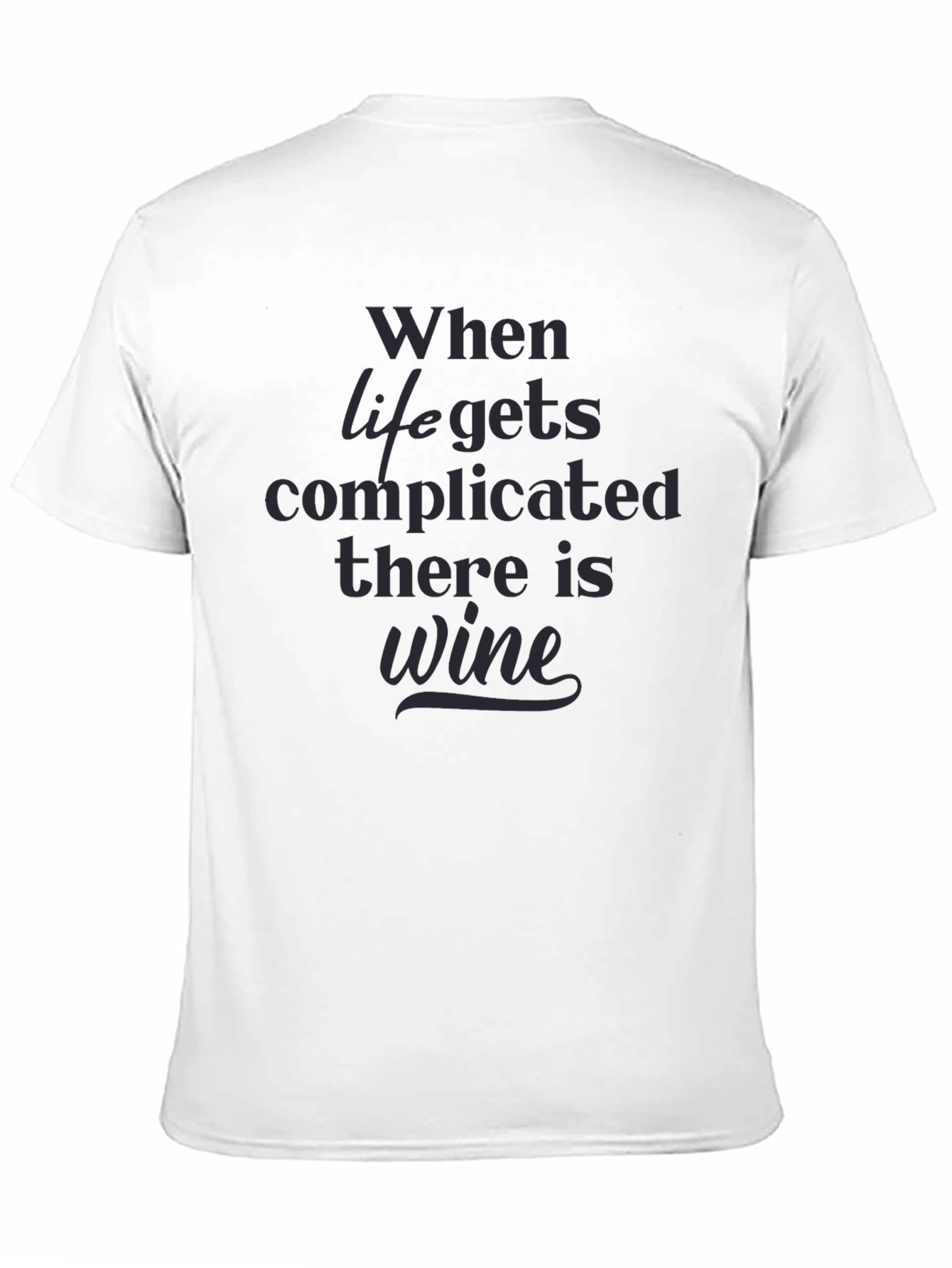 Complicated Life Wine Black Graphic Tee