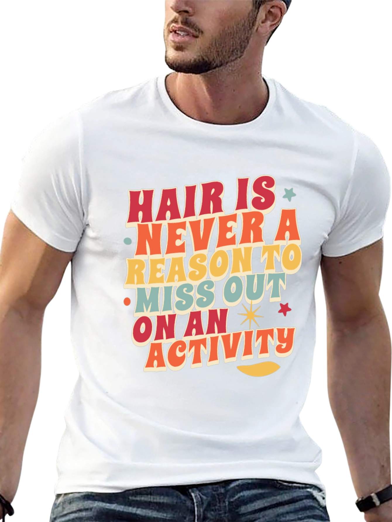 Retro Graphic Tee - Hair Is Never a Reason