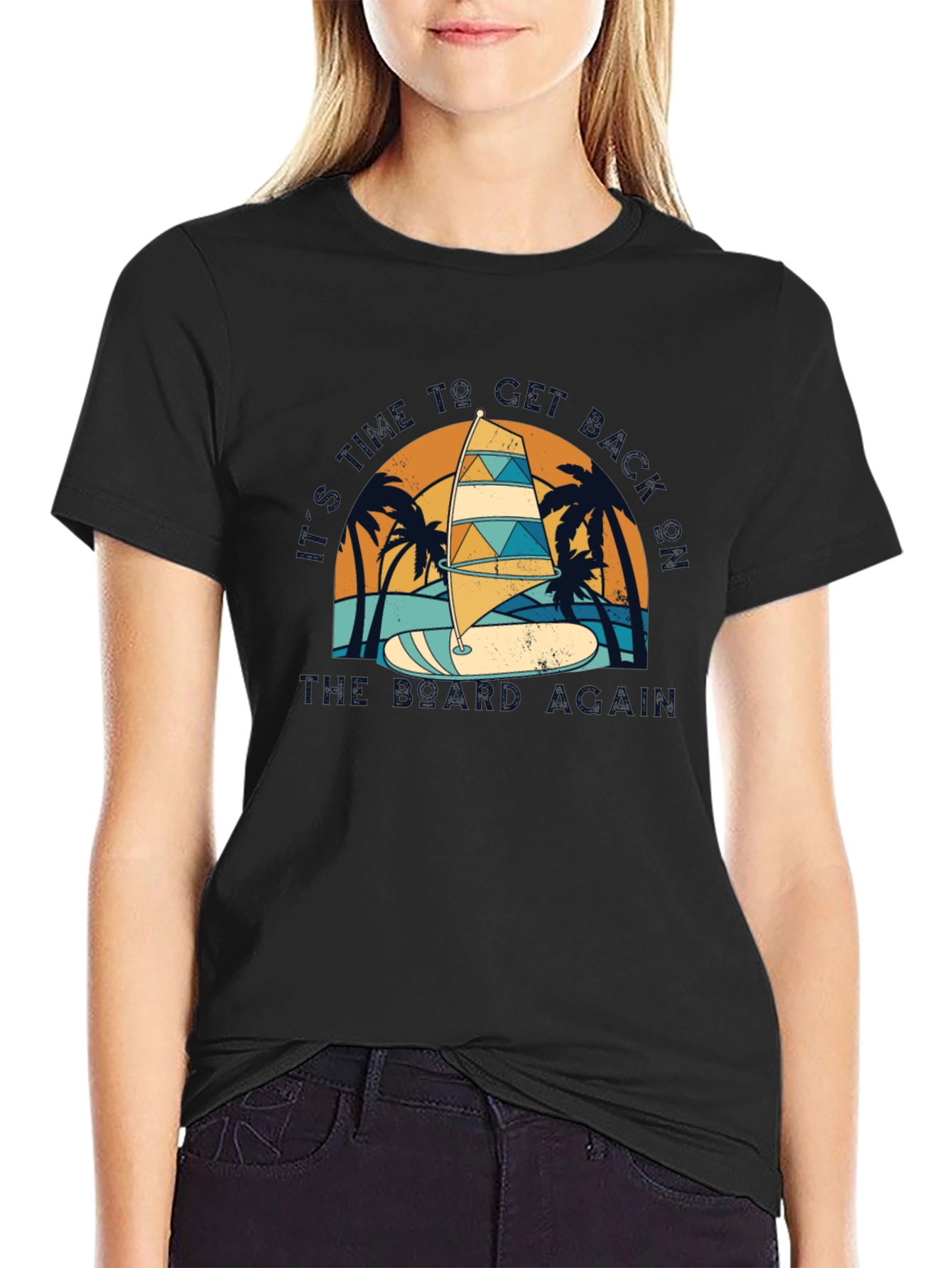 Windsurfing Graphic T-Shirt - Get Back On The Board!