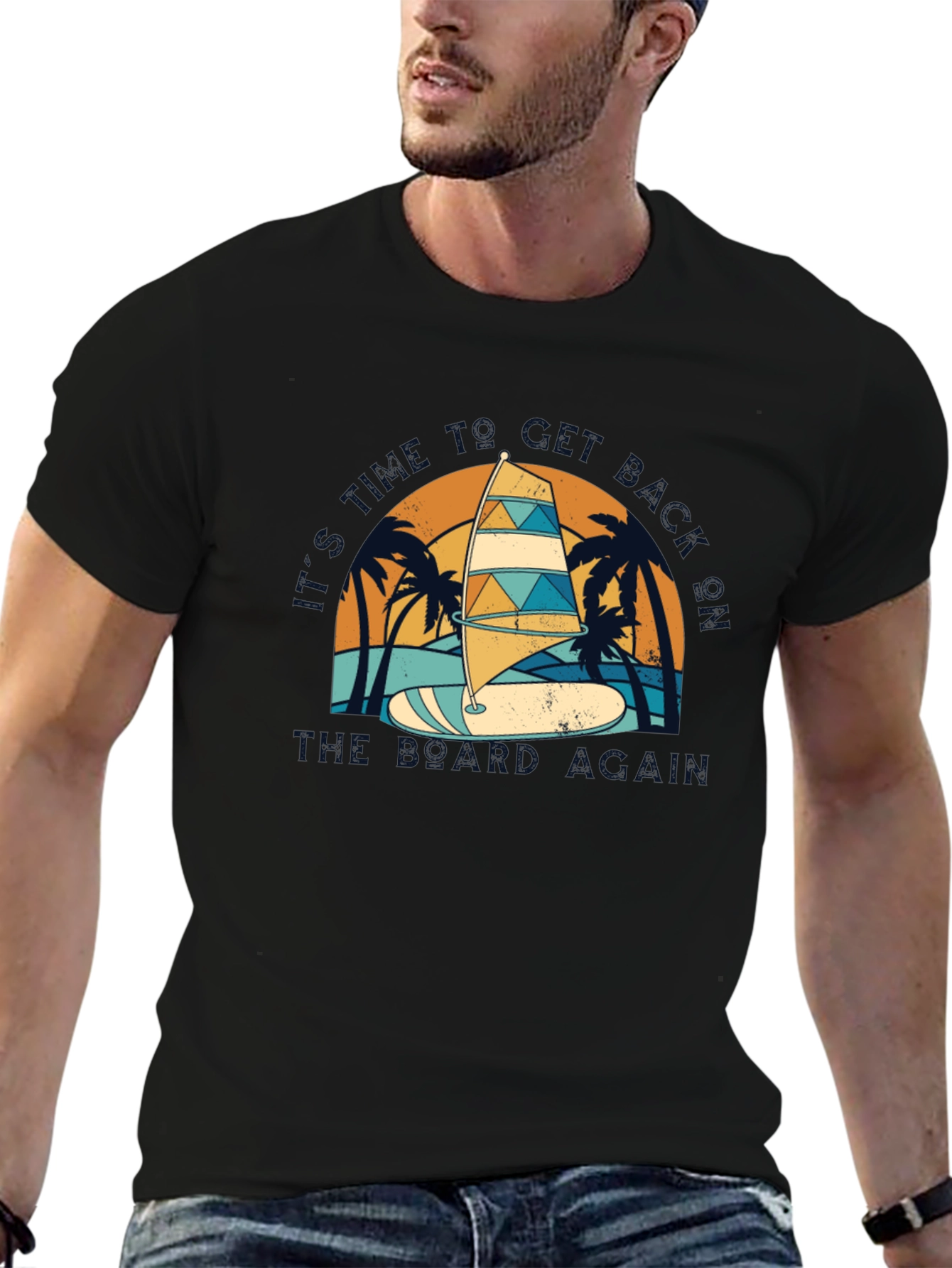 Windsurfing Graphic T-Shirt - Get Back On The Board!