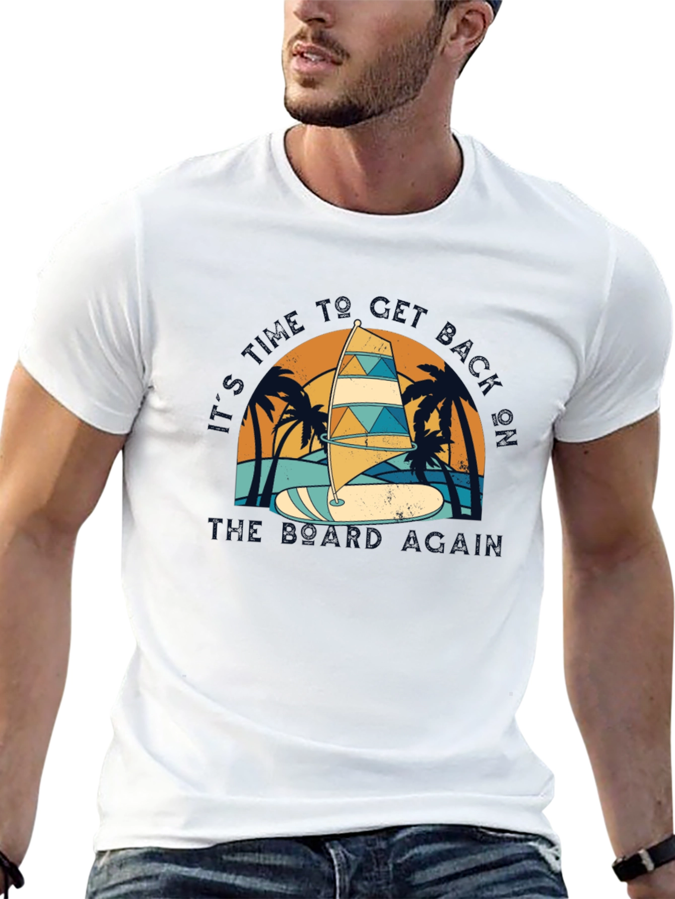 Windsurfing Graphic T-Shirt - Get Back On The Board!