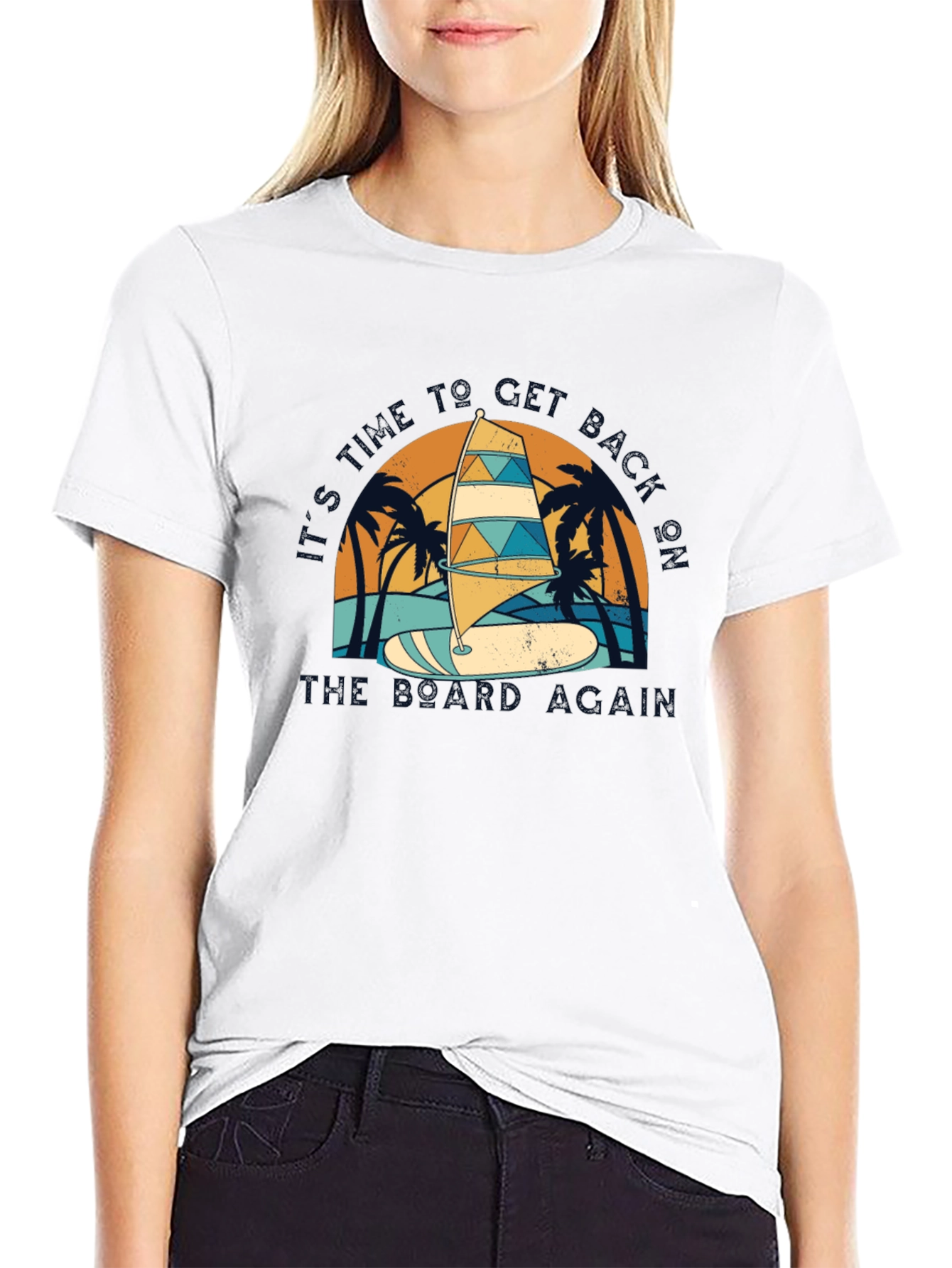 Windsurfing Graphic T-Shirt - Get Back On The Board!