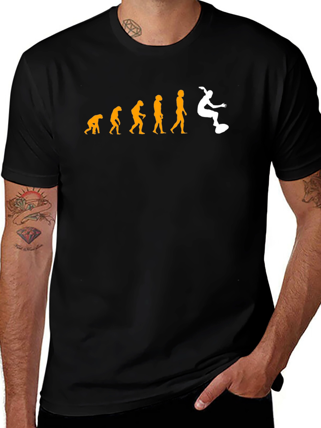 Evolution of Surfing T-Shirt - Black