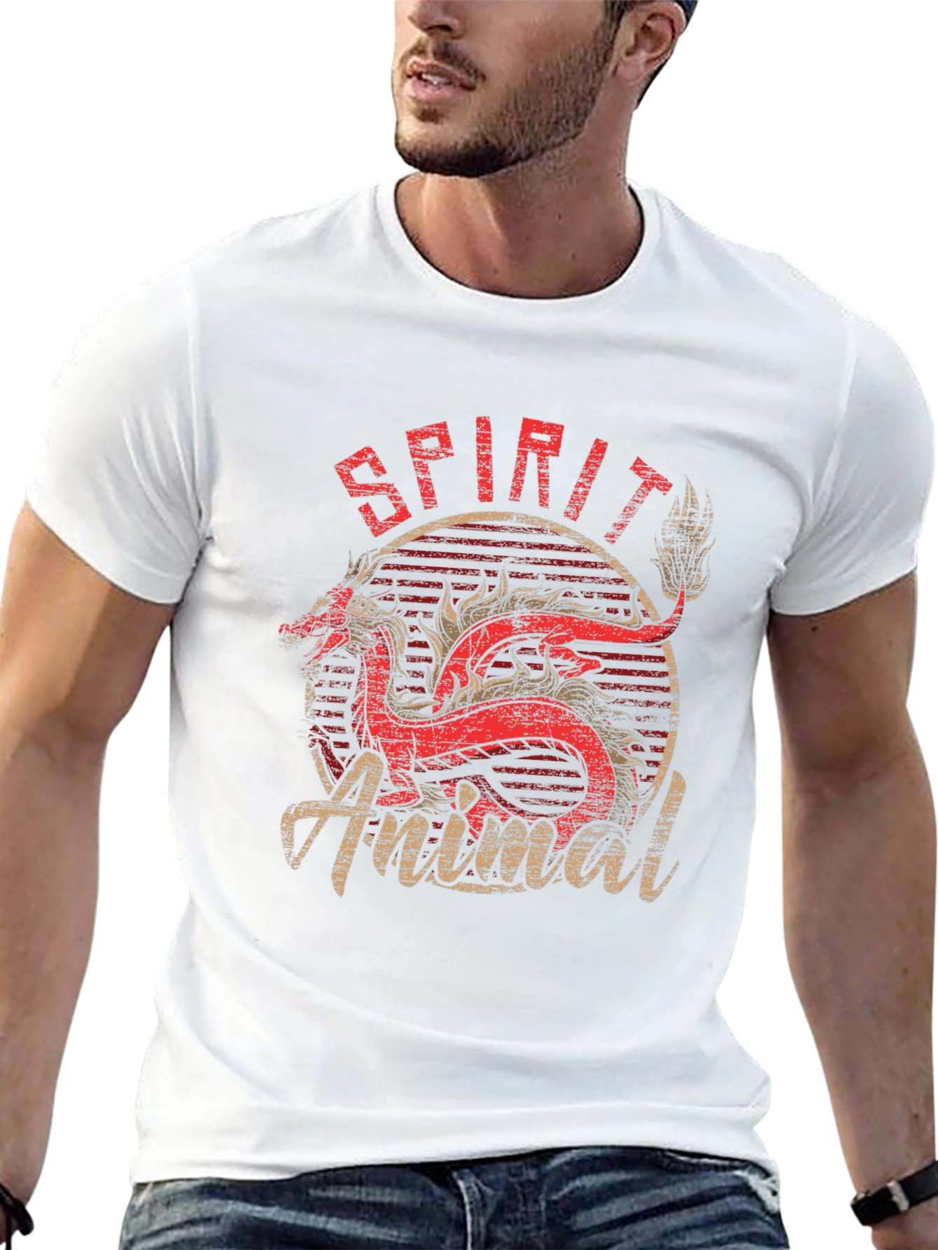 Spirit Animal Graphic T-Shirt - Dragon Design