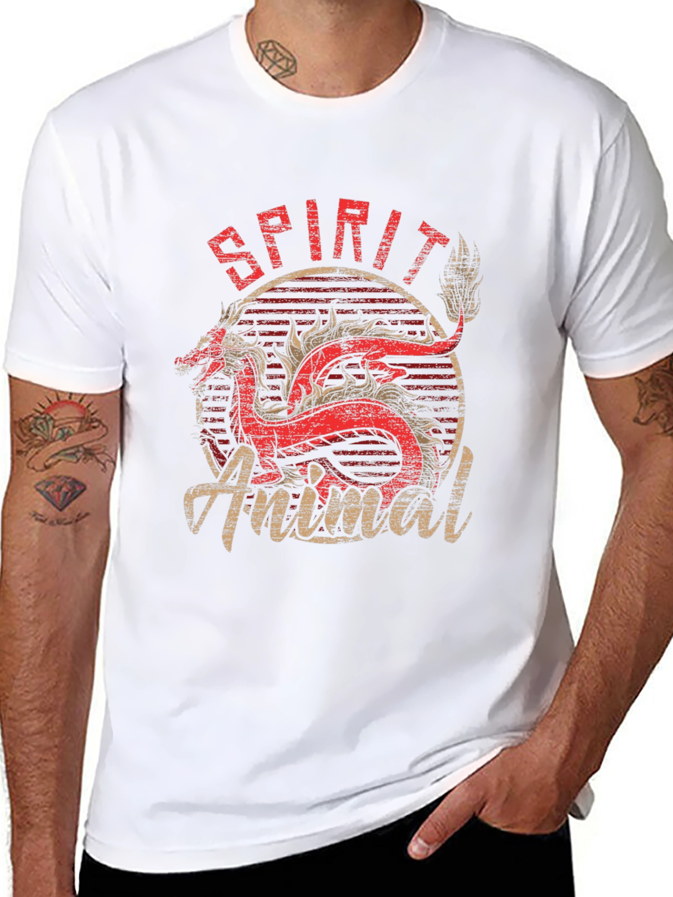 Spirit Animal Graphic T-Shirt - Dragon Design