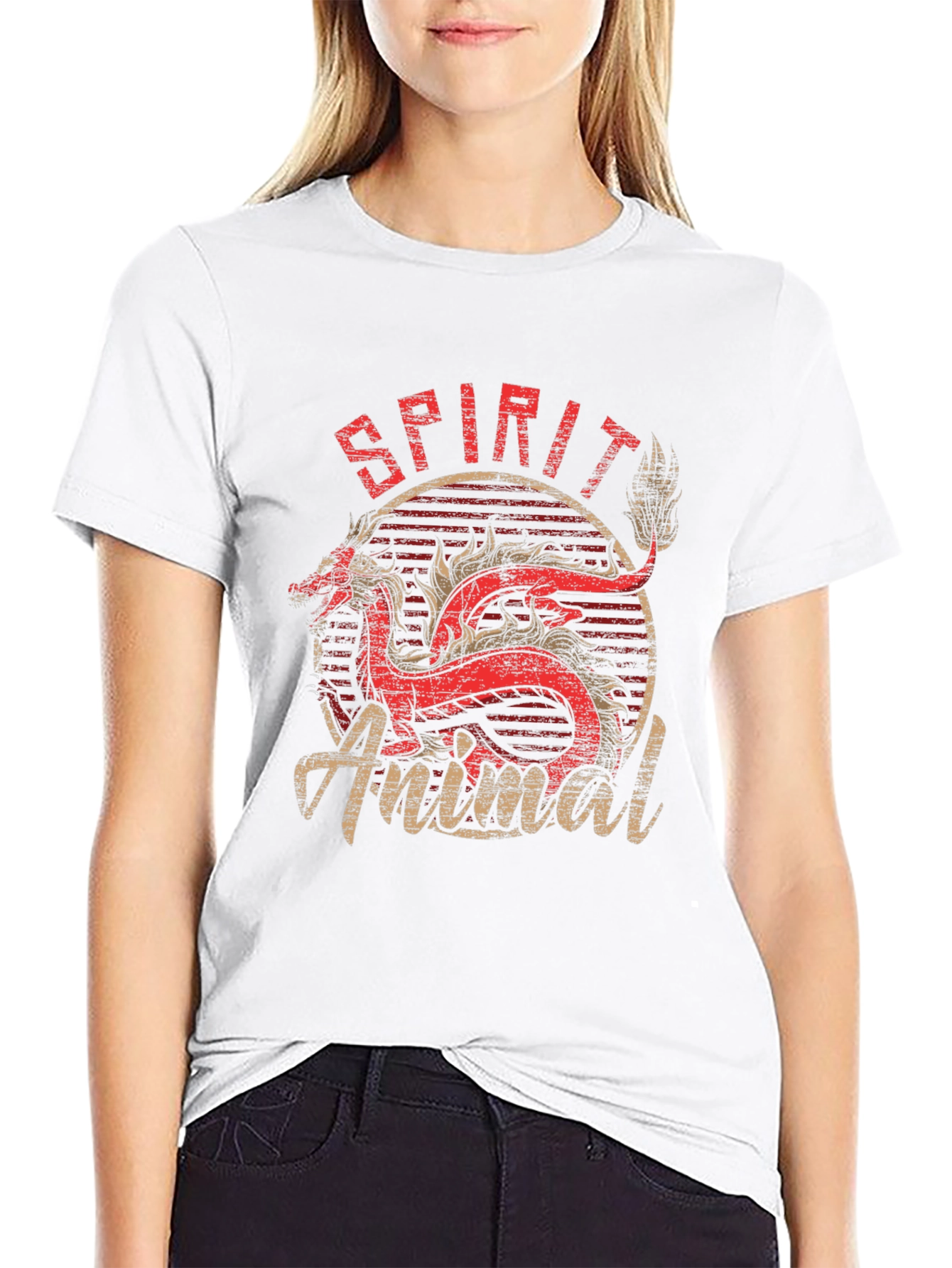 Spirit Animal Graphic T-Shirt - Dragon Design