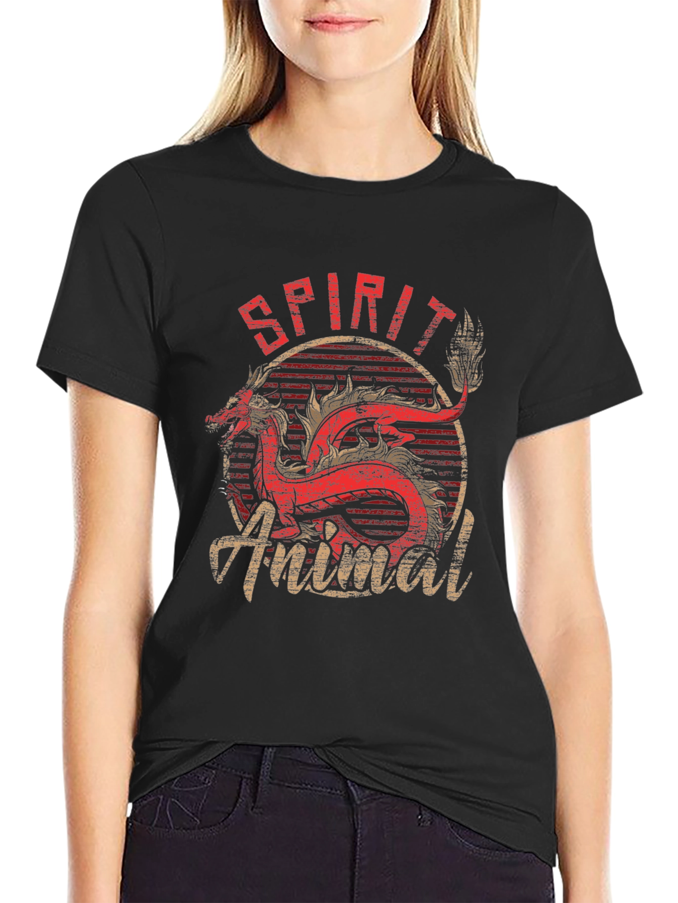 Spirit Animal Graphic T-Shirt - Dragon Design