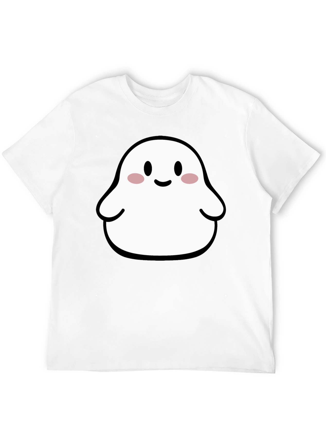 Cute Ghost Graphic Tee - Black Halloween T-Shirt