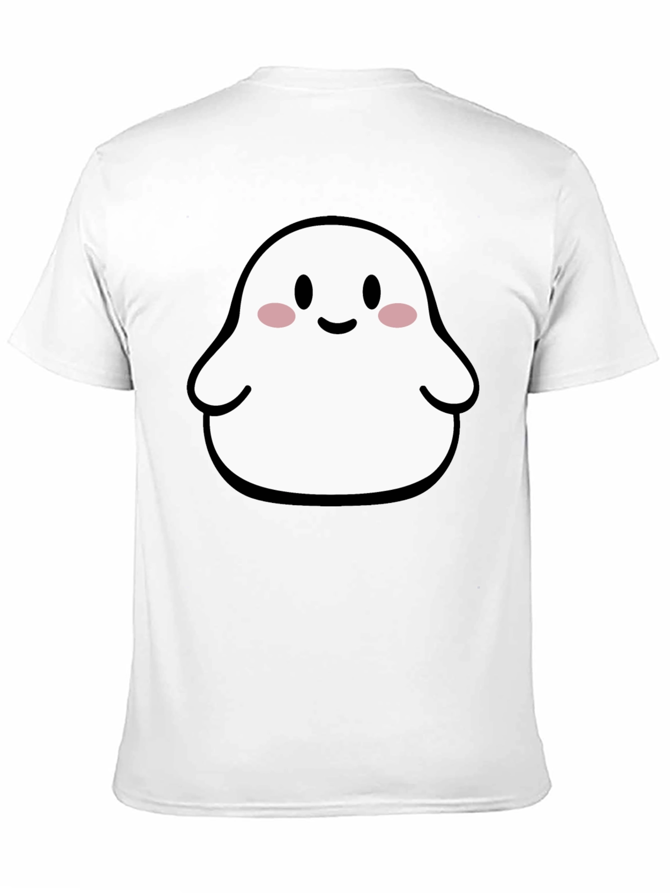 Cute Ghost Graphic Tee - Black Halloween T-Shirt