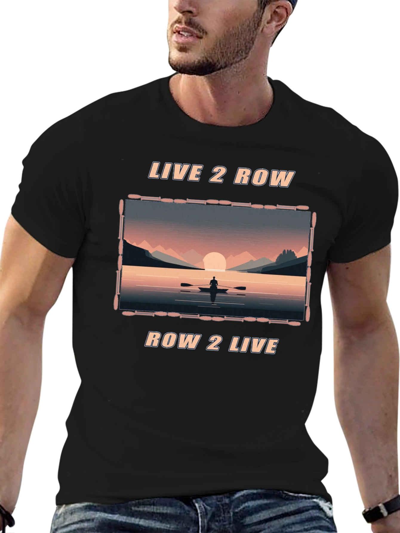 Live 2 Row T-Shirt - Nature Scenery Tee