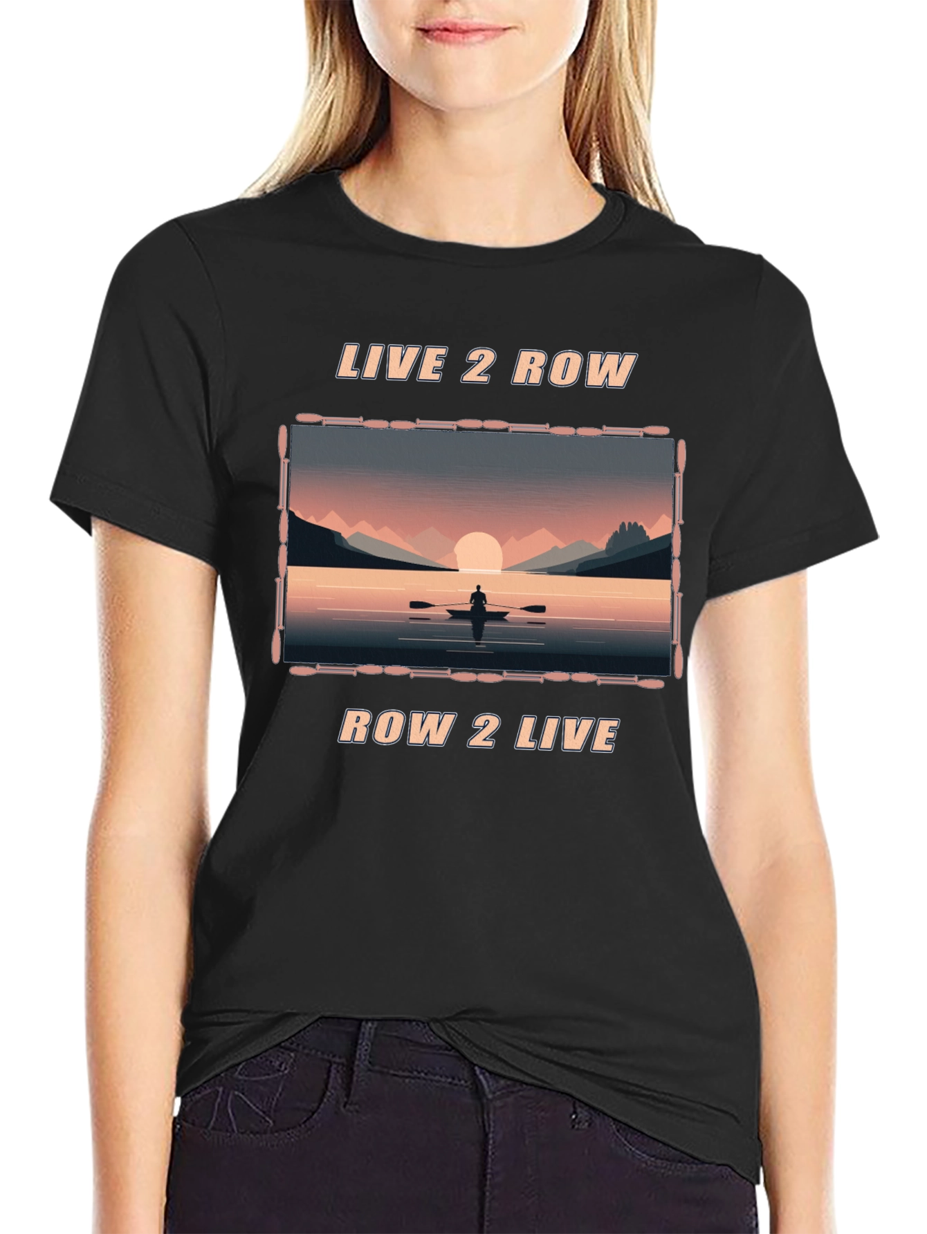 Live 2 Row T-Shirt - Nature Scenery Tee