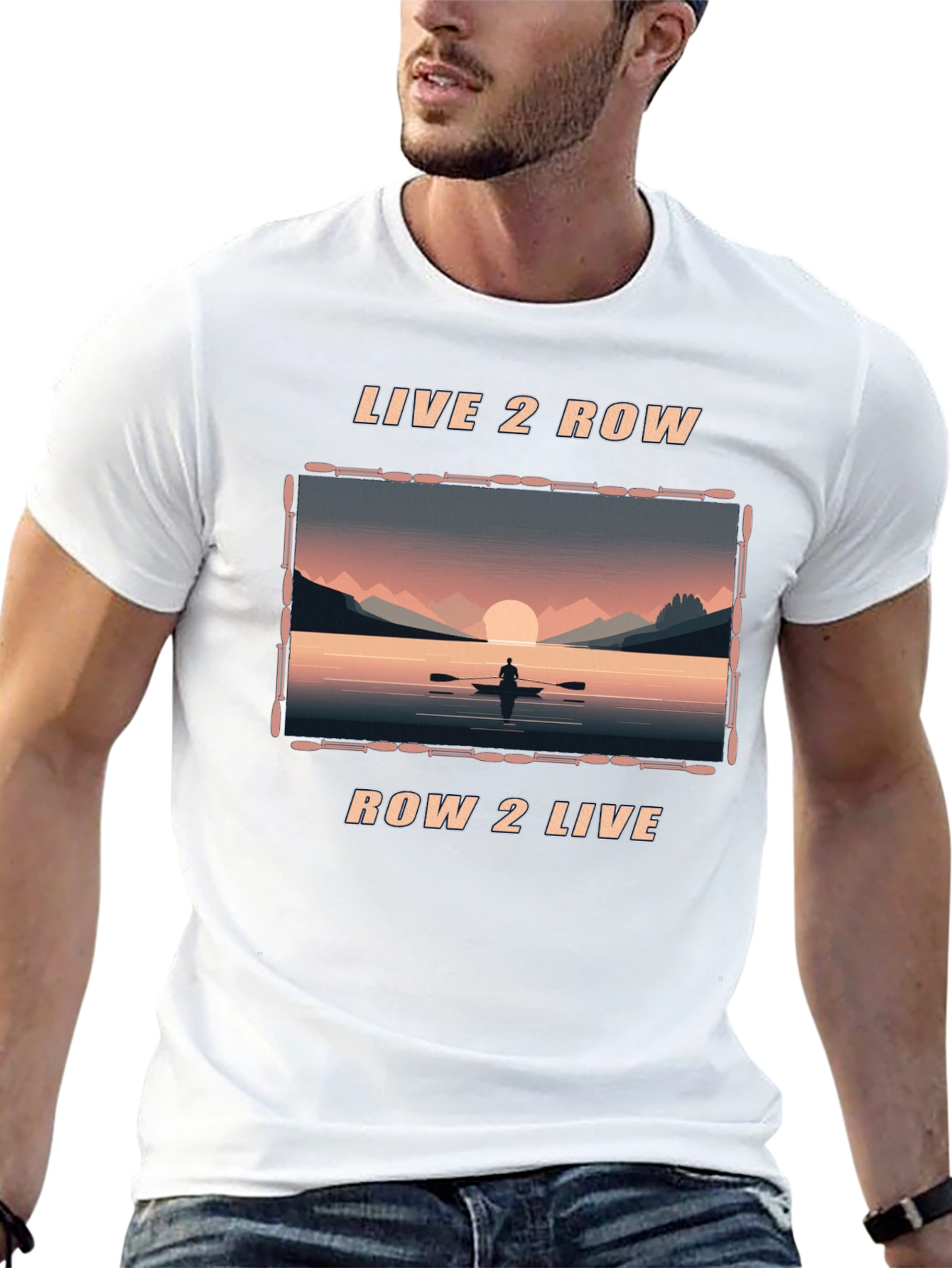 Live 2 Row T-Shirt - Nature Scenery Tee