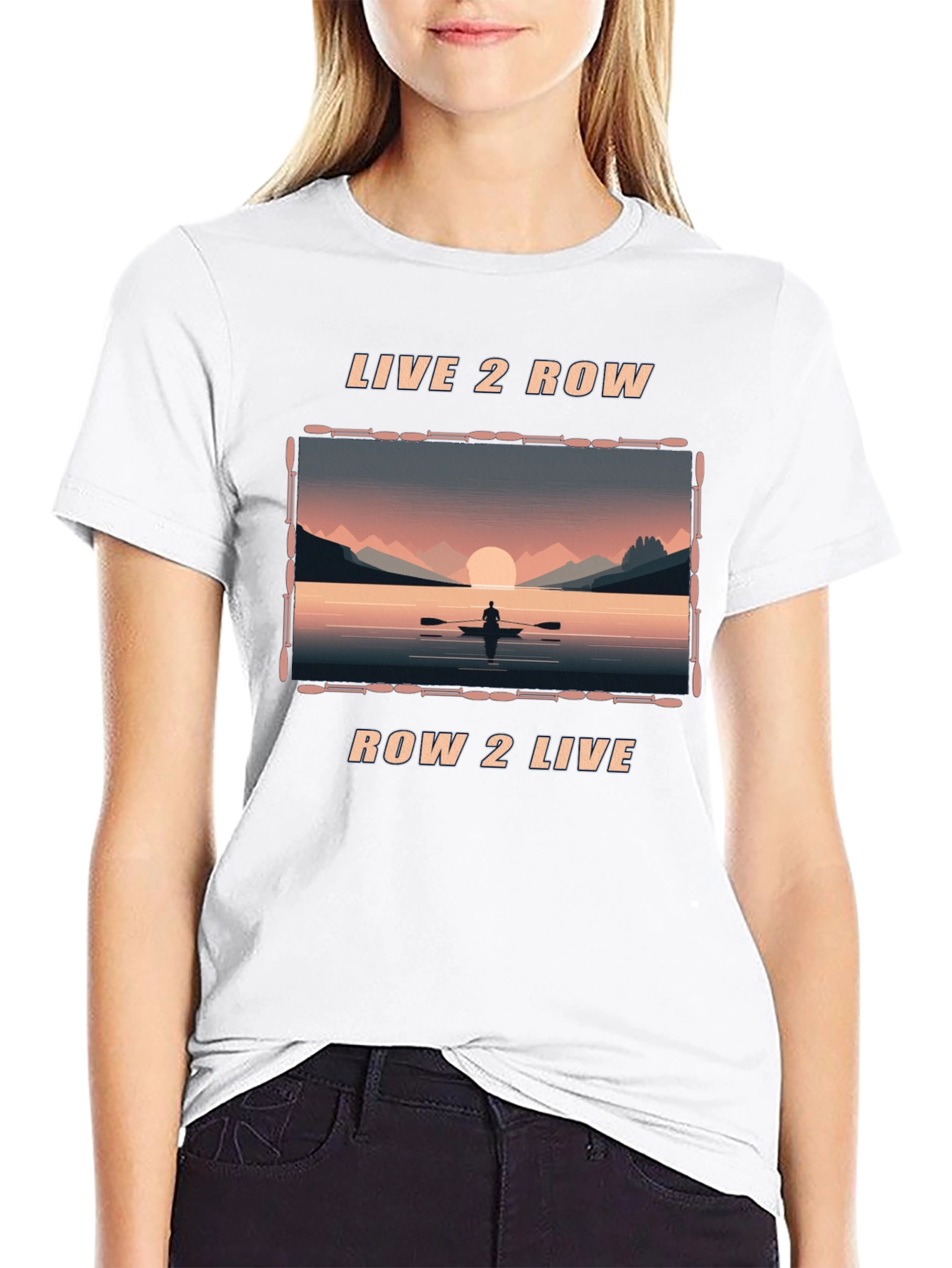 Live 2 Row T-Shirt - Nature Scenery Tee