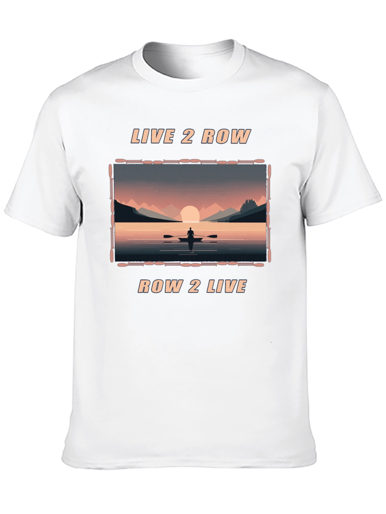 Live 2 Row T-Shirt - Nature Scenery Tee