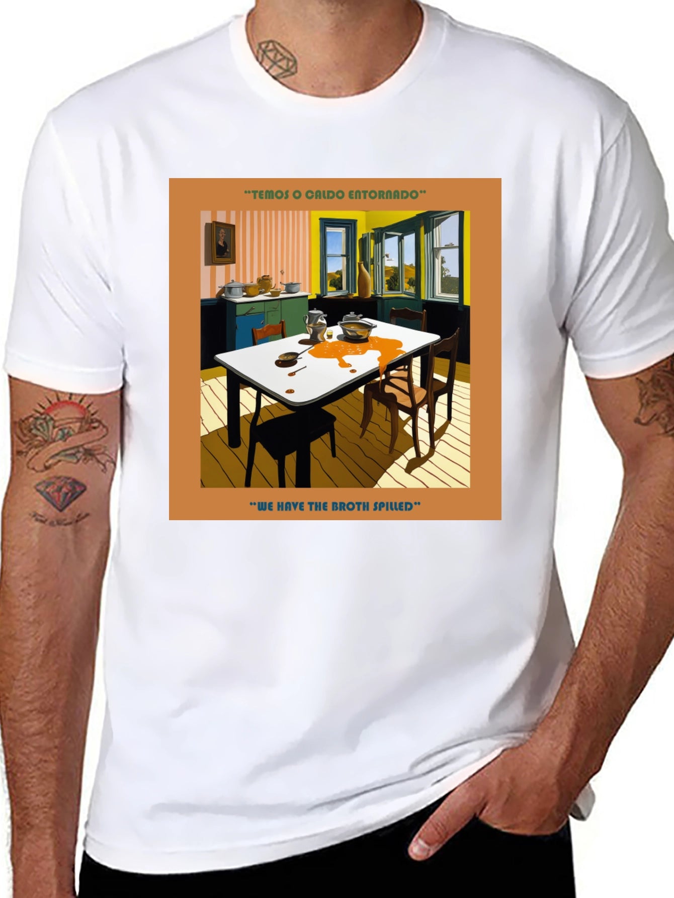 Spilled Broth Art T-Shirt