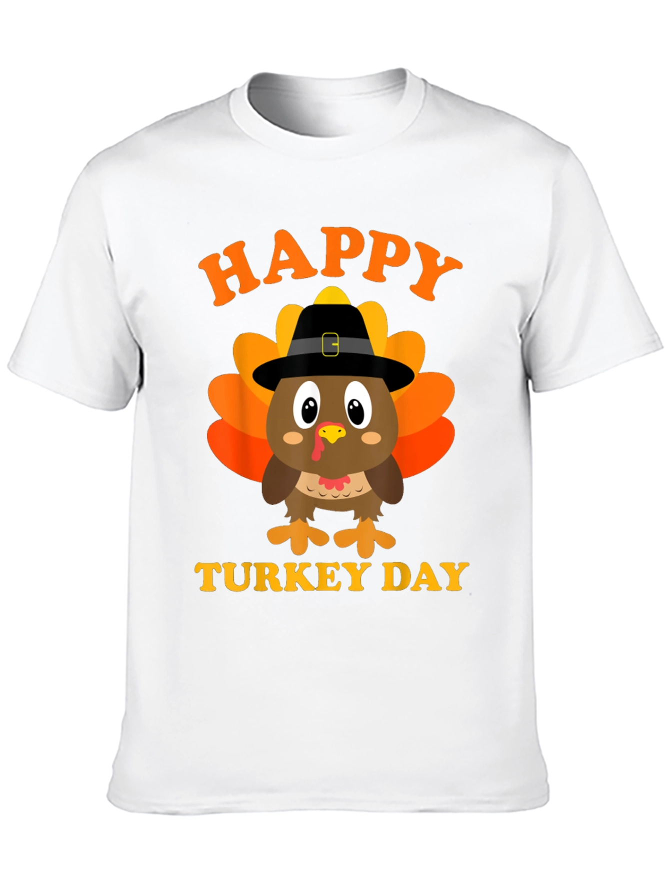 Happy Turkey Day T-Shirt Thanksgiving Black