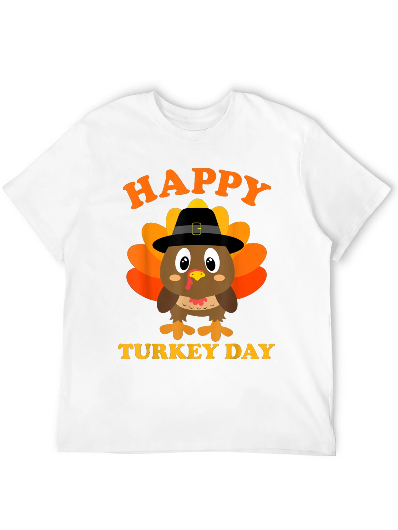 Happy Turkey Day T-Shirt Thanksgiving Black