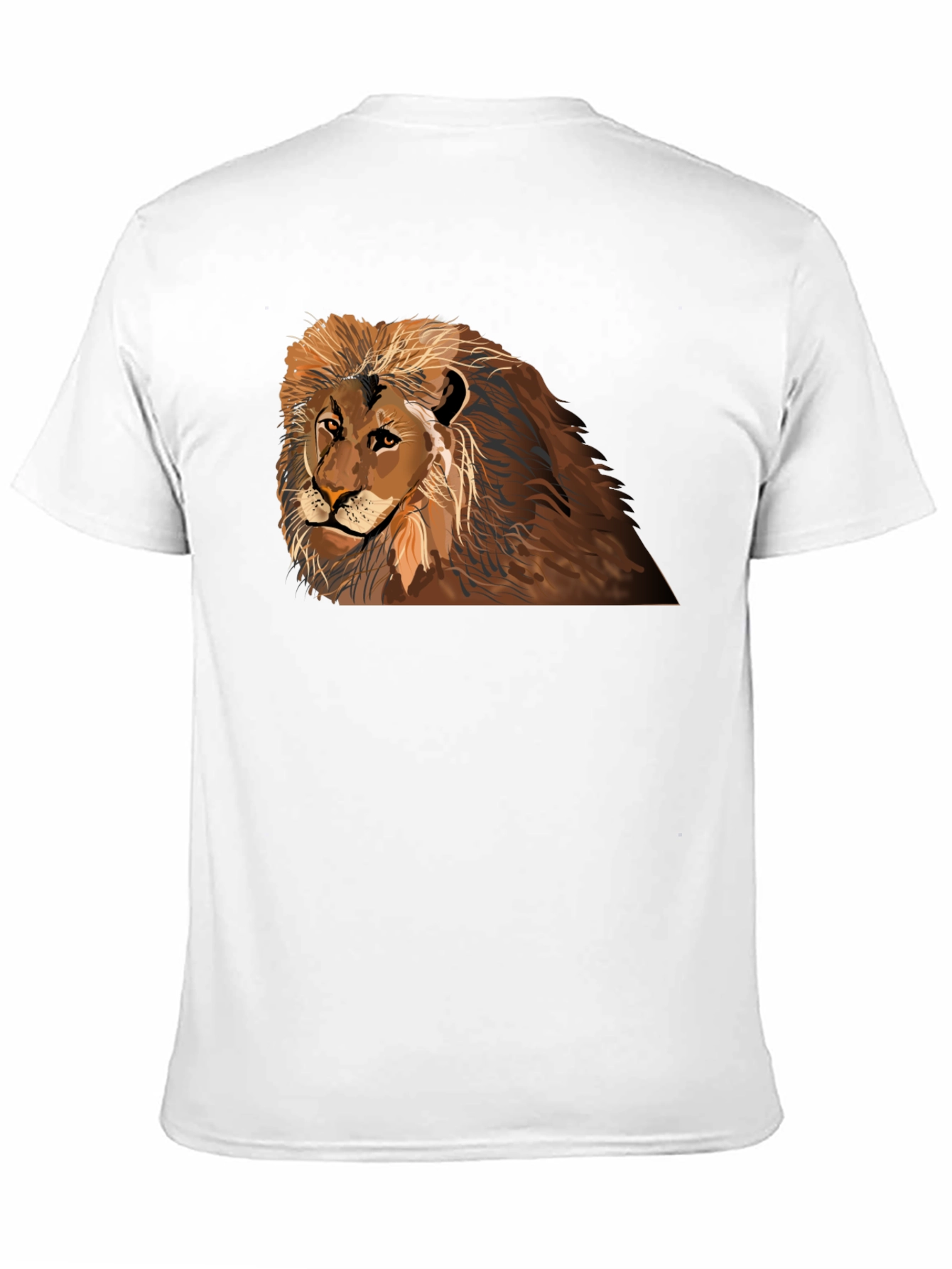 Lion Graphic T-Shirt - Black Crew Neck Tee