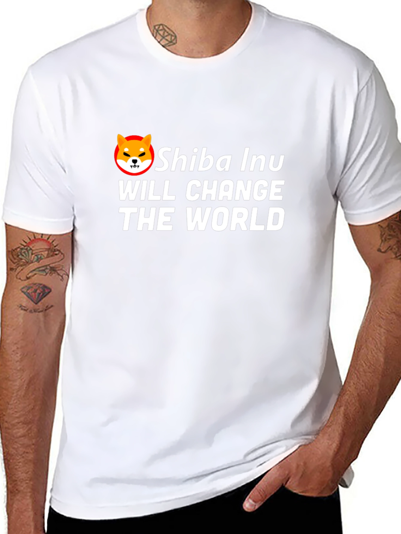 Shiba Inu Will Change The World Black T-Shirt
