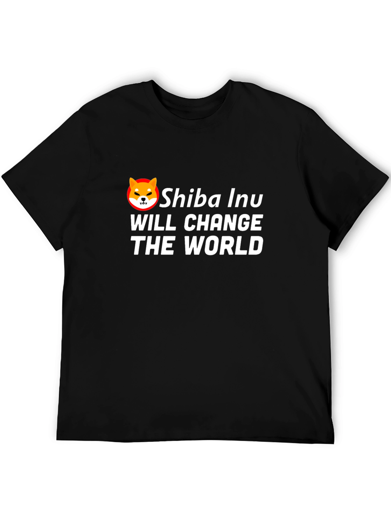 Shiba Inu Will Change The World Black T-Shirt