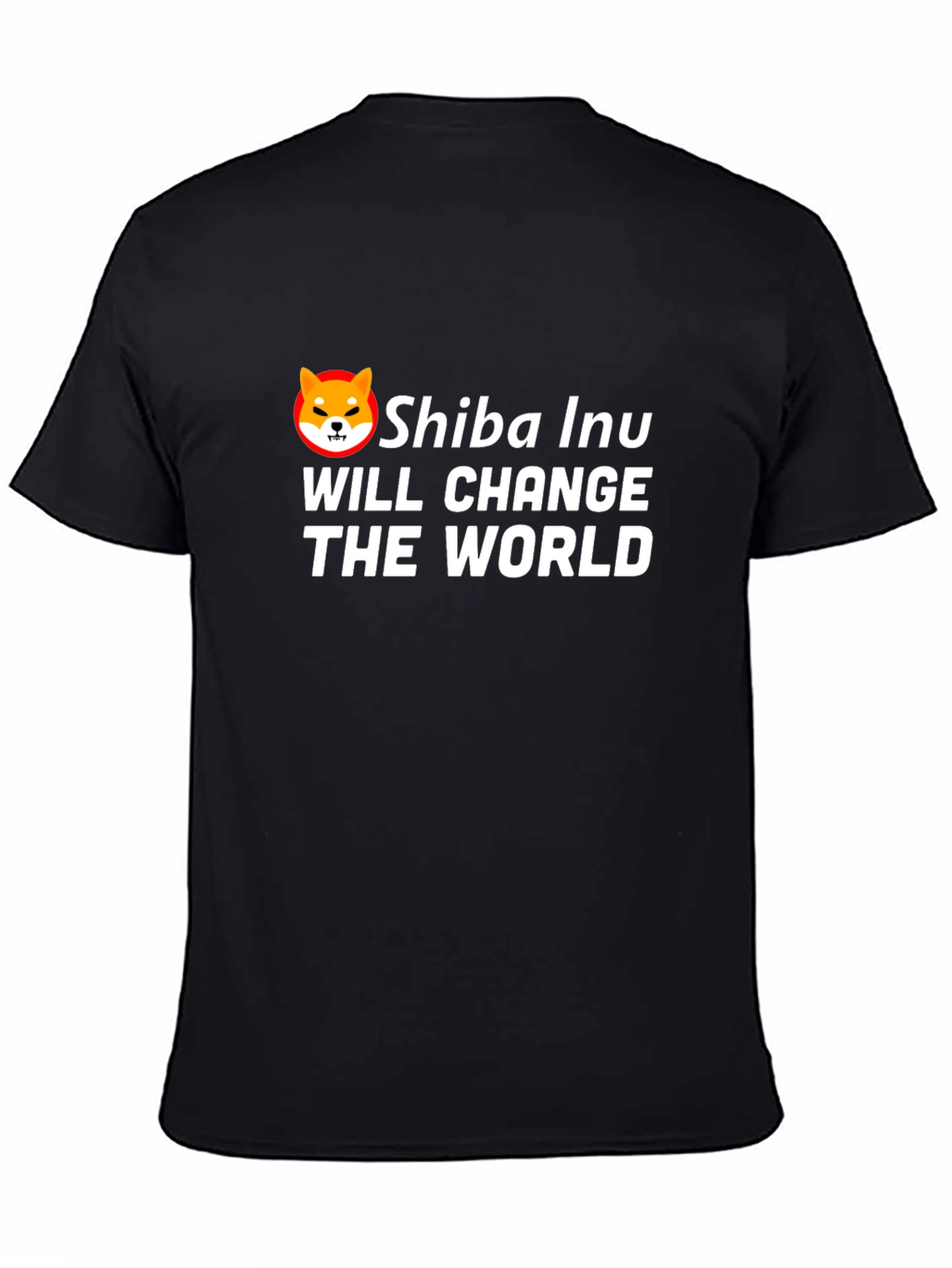 Shiba Inu Will Change The World Black T-Shirt